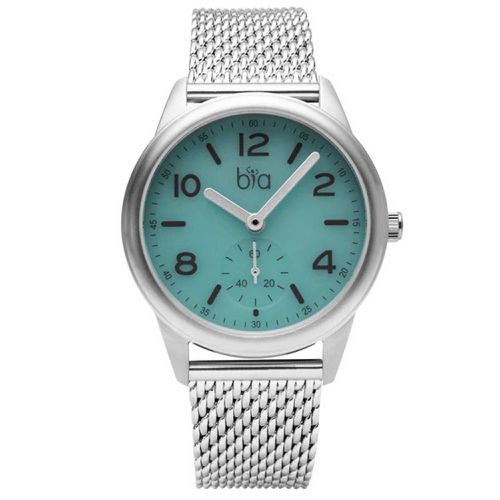 Women's Quartz Watch - Suffragette Blue Dial Silver Steel Mesh Bracelet / B1009 - BIA - Modalova