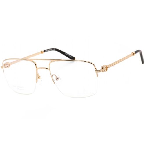 Men's Eyeglasses - Shiny Light Gold/Black Aviator Shape Frame / PC75080 C03 - Charriol - Modalova