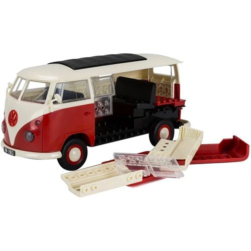 Skill 1 Model Kit - Volkswagen Camper Van Red Snap Together - Airfix Quickbuild - Modalova