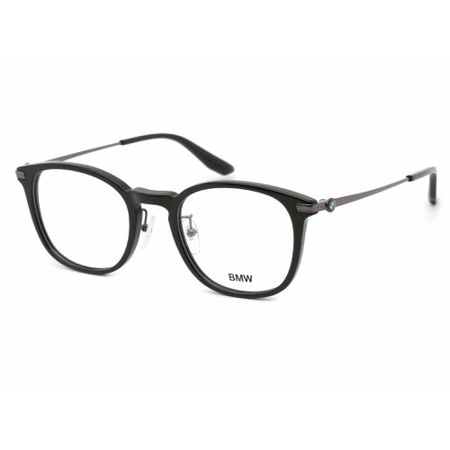Men's Eyeglasses - Shiny Black Round Full Rim Frame Clear Lens / BW5021 001 - BMW - Modalova