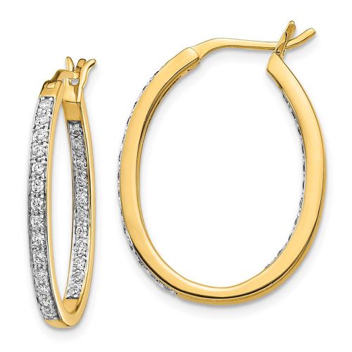 K Diamond In/Out Hoop Earrings - Jewelry - Modalova