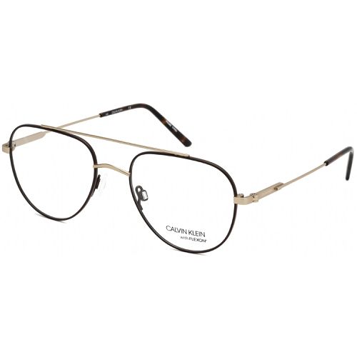Women's Eyeglasses - Matte Brown Aviator Frame Clear Lens / CK19145F 210 - Calvin Klein - Modalova