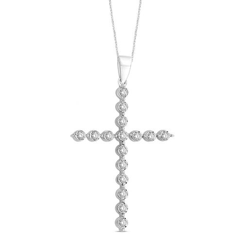 K White Gold 1/2 Ct.Tw.Diamond Fashion Pendant - Star Significance - Modalova