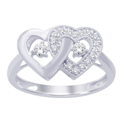K White Gold 1/5 Ct.Tw. Diamond Heart Ring - Star Significance - Modalova