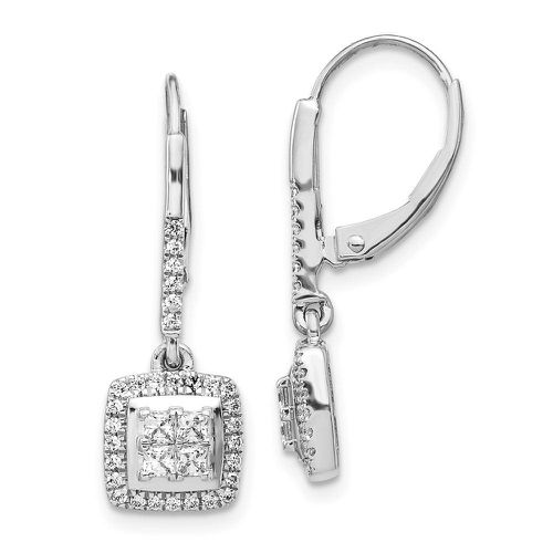 K White Gold Diamond Cluster Earrings - Jewelry - Modalova