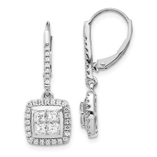 K White Gold Diamond Cluster Earrings - Jewelry - Modalova