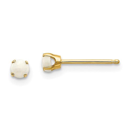 K 3mm October/Opal Post Earrings - Jewelry - Modalova