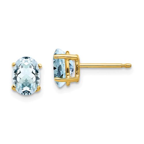 K Aquamarine Post Earrings - Jewelry - Modalova