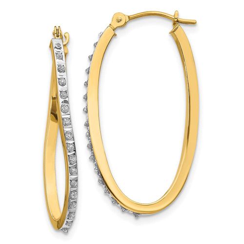K Diamond Fascination Twist Hinged Hoop Earrings - Jewelry - Modalova
