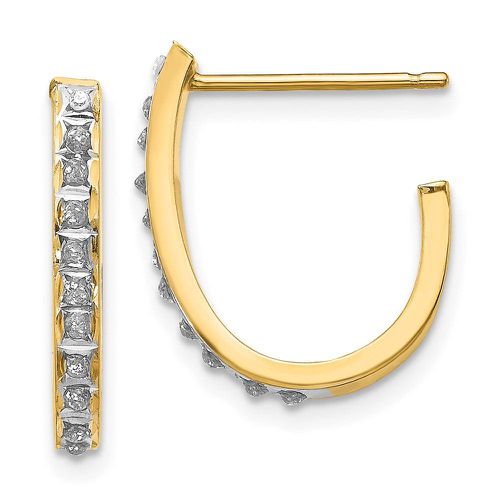 K Diamond Fascination Post J Hoop Earrings - Jewelry - Modalova