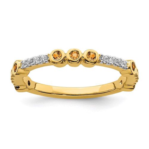 K Citrine and Diamond Ring - Stackable Expressions - Modalova