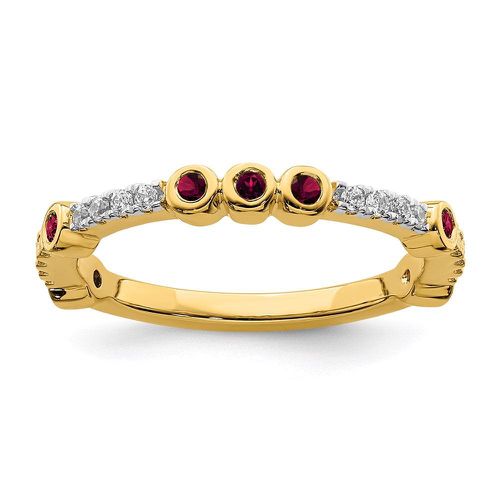 K Created Ruby and Diamond Ring - Stackable Expressions - Modalova