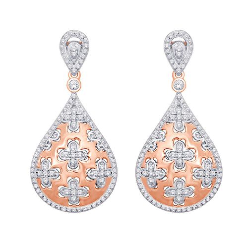 K Rose Gold 3/4 Ct.Tw. Diamond Fashion Earrings - Star Significance - Modalova