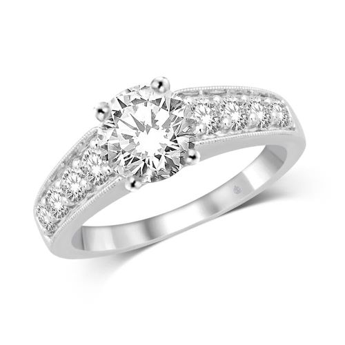 K White Gold 3/5 Ct.Tw Diamond Engagement Ring - Star Significance - Modalova