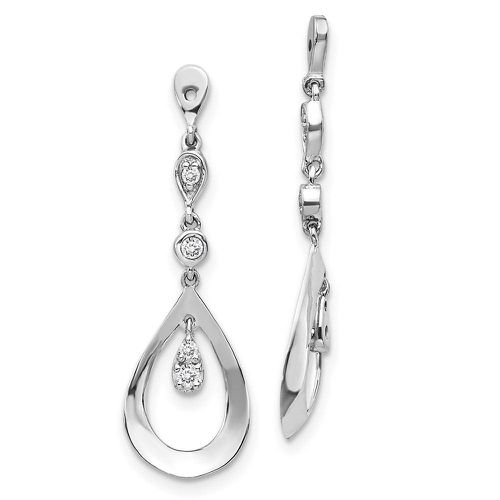 K White Gold Teardrop Dangle Diamond Earring Jackets - Jewelry - Modalova