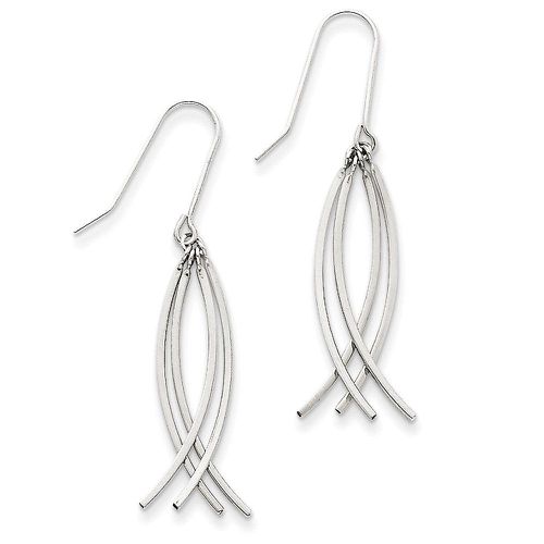 K White Gold Curved Stick Dangle Earrings - Jewelry - Modalova