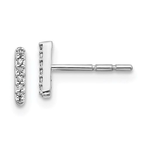 K White Gold Diamond Initial I Earrings - Jewelry - Modalova