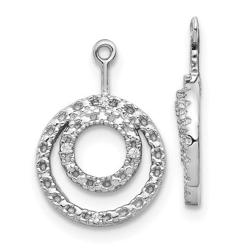 K White Gold Double Circle Diamond Earring Jackets - Jewelry - Modalova