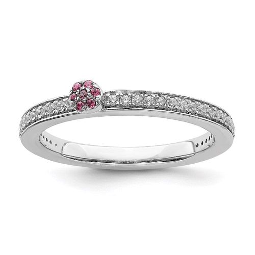 K White Gold Pink Tourmaline and Dia. Ring - Stackable Expressions - Modalova