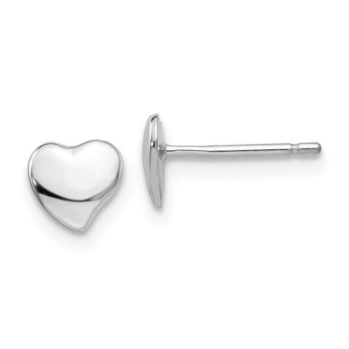 K White Polished Heart Post Earrings - Jewelry - Modalova