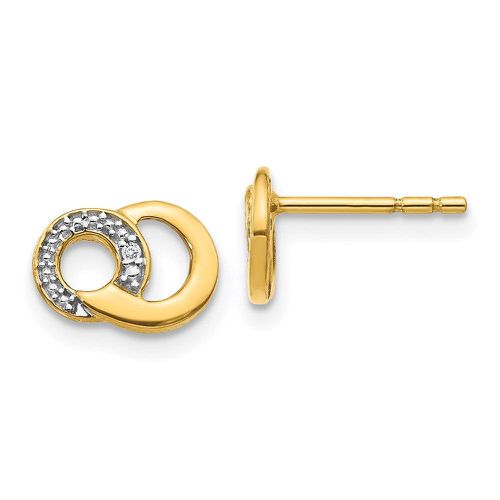 K Yellow Gold & Rhodium Diamond Earrings - Jewelry - Modalova