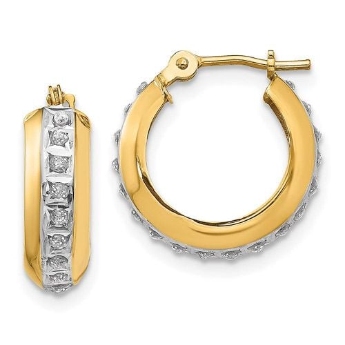 KDiamond Fascination Round Huggy Hinged Hoop Earrings - Jewelry - Modalova
