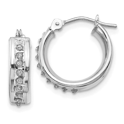 K White Gold Diamond Fascination Round Hinged Hoop Earrings - Jewelry - Modalova