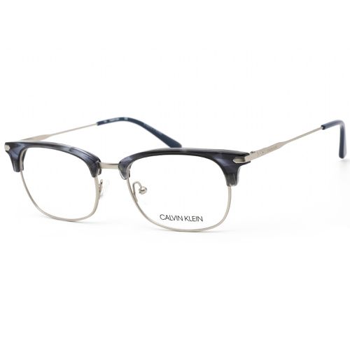 Men's Eyeglasses - Blue Havana Metal Rectangular Frame / CK19105 421 - Calvin Klein - Modalova