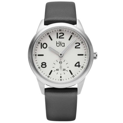 Women's Quartz Watch - Suffragette White Dial Dark Grey Leather Strap / B1009 - BIA - Modalova