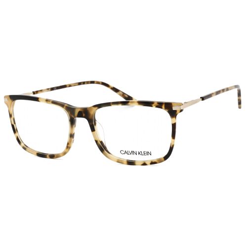 Men's Eyeglasses - Khaki Tortoise Rectangular Plastic Frame / CK20510 244 - Calvin Klein - Modalova
