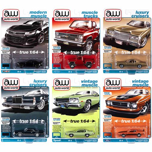 Auto World 1/64 Diecast Model Cars - Premium 2022 Release 1 Set A of 6 Pieces - Autoworld - Modalova