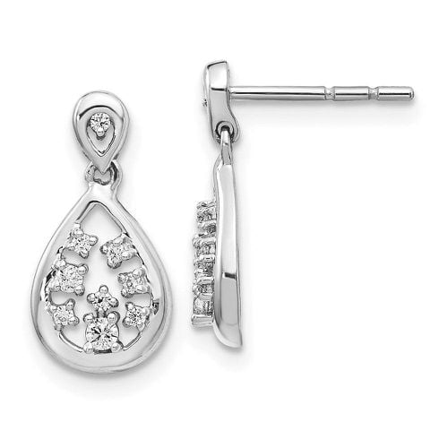 K White Gold Diamond Post Earrings - Jewelry - Modalova