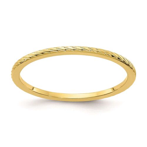K Gold 1.2mm Twisted Wire Pattern Stackable Band - Stackable Expressions - Modalova