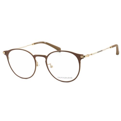Unisex Eyeglasses - Beige Round Frame Clear Lens / CKJ19105A 274 - Calvin Klein Jeans - Modalova