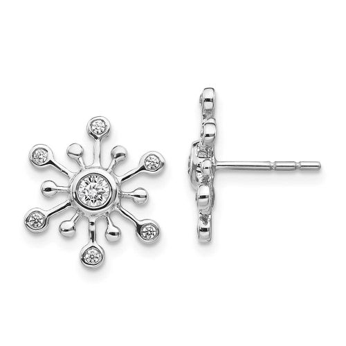 K White Gold Diamond Snowflake Earrings - Jewelry - Modalova