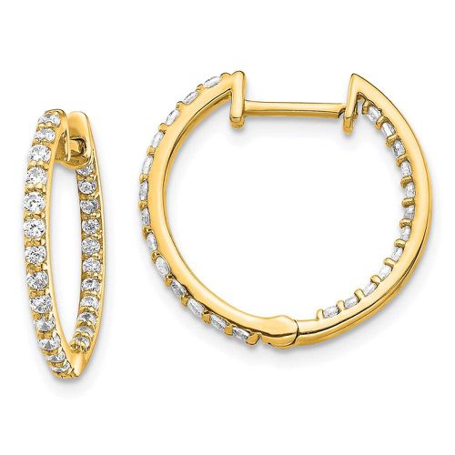 K Diamond In & Out Hinged Hoop Earrings - Jewelry - Modalova