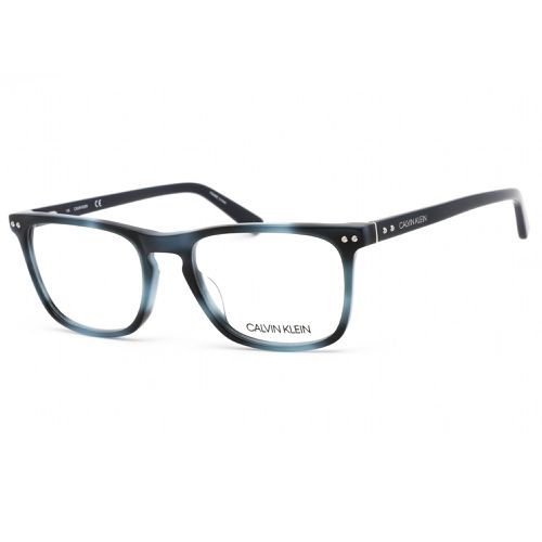 Men's Eyeglasses - Navy Havana Rectangular Acetate Frame / CK18513 412 - Calvin Klein - Modalova