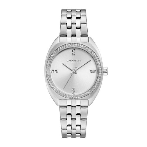 L214 Womens Silver Tone Bracelet Watch - Caravelle - Modalova