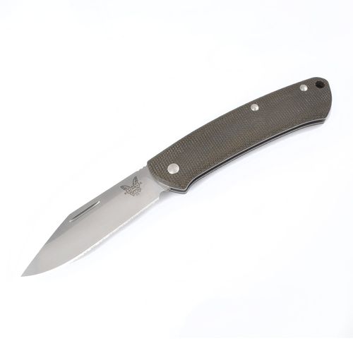 Folding Knife - Proper Steel Slip-Joint Blade, Dark Brown Handle / 318 - Benchmade - Modalova
