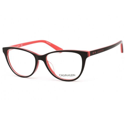 Women's Eyeglasses - Dark Brown/Coral Cat Eye Plastic Frame / CK19516 205 - Calvin Klein - Modalova