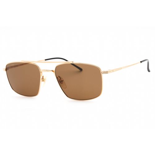 Men's Sunglasses - Gold Aviator Metal Frame Brown Lens / CK22111TS 717 - Calvin Klein - Modalova