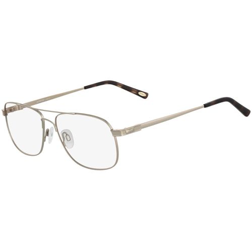 Men's Eyeglasses - Lt Gold Metal Square Frame Demo Lens / 100 710 - Autoflex - Modalova