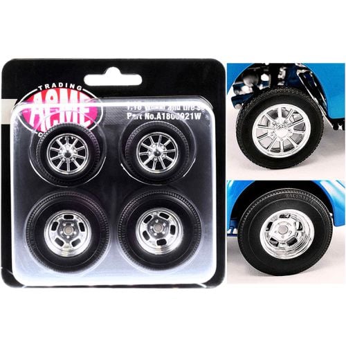 Wheels and Tires Set - Show Chrome Gasser from 1940 for 1/18 Scale Models - ACME - Modalova