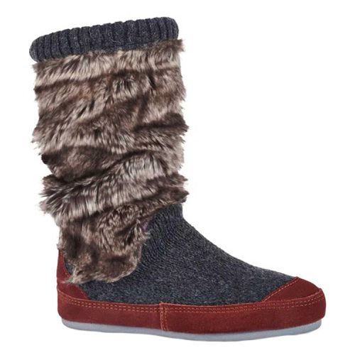 Women's Slouch Boots - Block Design, Charcoal Faux Fur, X-Large / A10161ADSWXL - Acorn - Modalova