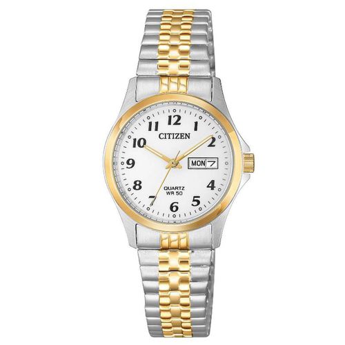 Women's Bracelet Watch - Quartz White Dial Two Tone Steel / EQ2004-95A - Citizen - Modalova