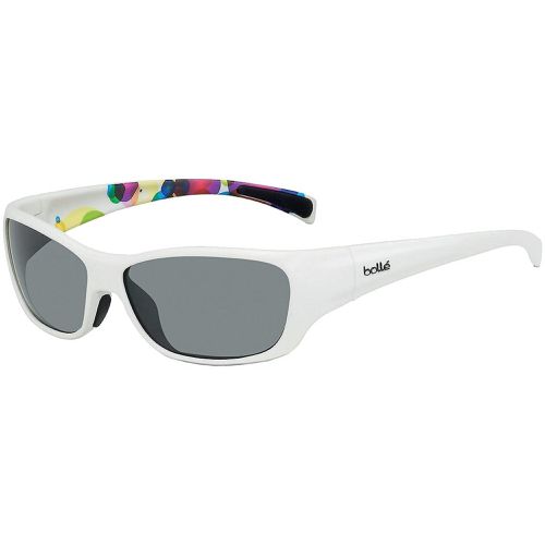 Unisex Sunglasses - Wraparound Frame Grey Lens / CROWN JR. SHWHT/BUBBLES - Bolle - Modalova