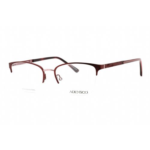 Men's Eyeglasses - Half Rim Matte Plum Metal Rectangular / AD 243 0U7I 00 - Adensco - Modalova