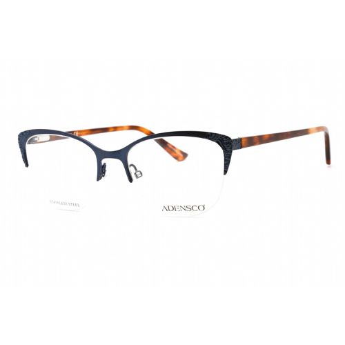 Women's Eyeglasses - Half Rim Matte Blue Metal Cat Eye Frame / AD 241 0FLL 00 - Adensco - Modalova