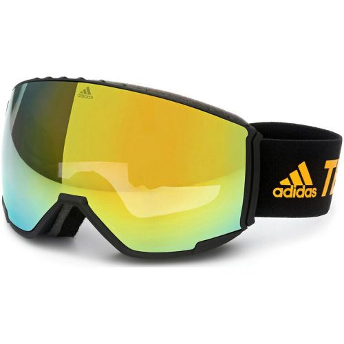 Unisex Sunglasses - Matte Black Frame Roviex Mirror Lens / SP0039 02L - Adidas - Modalova