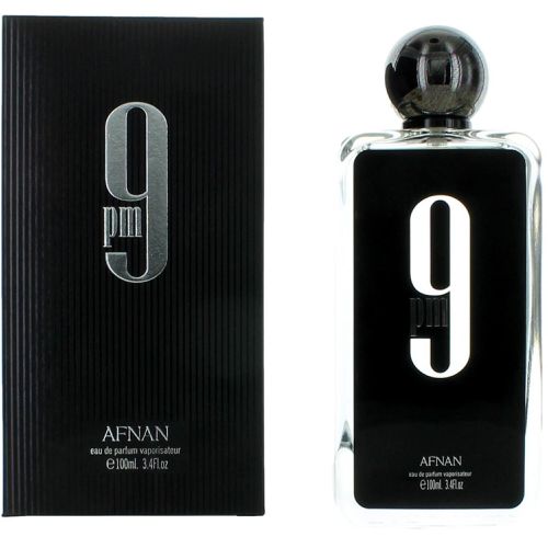Men's Eau De Parfum Spray - 9 AM Lily-of-the-Valley Middle Notes, 3.4 oz - Afnan - Modalova